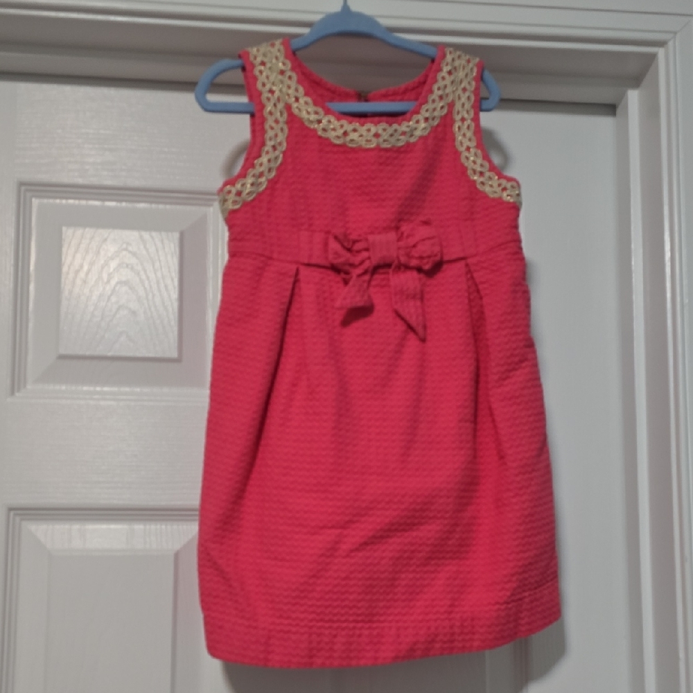 Lilly Pulitzer Pink and Gold Kids Formal Dress